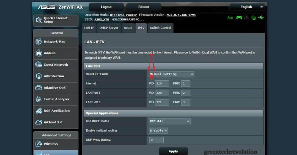 Asus Router VLAN Tagging